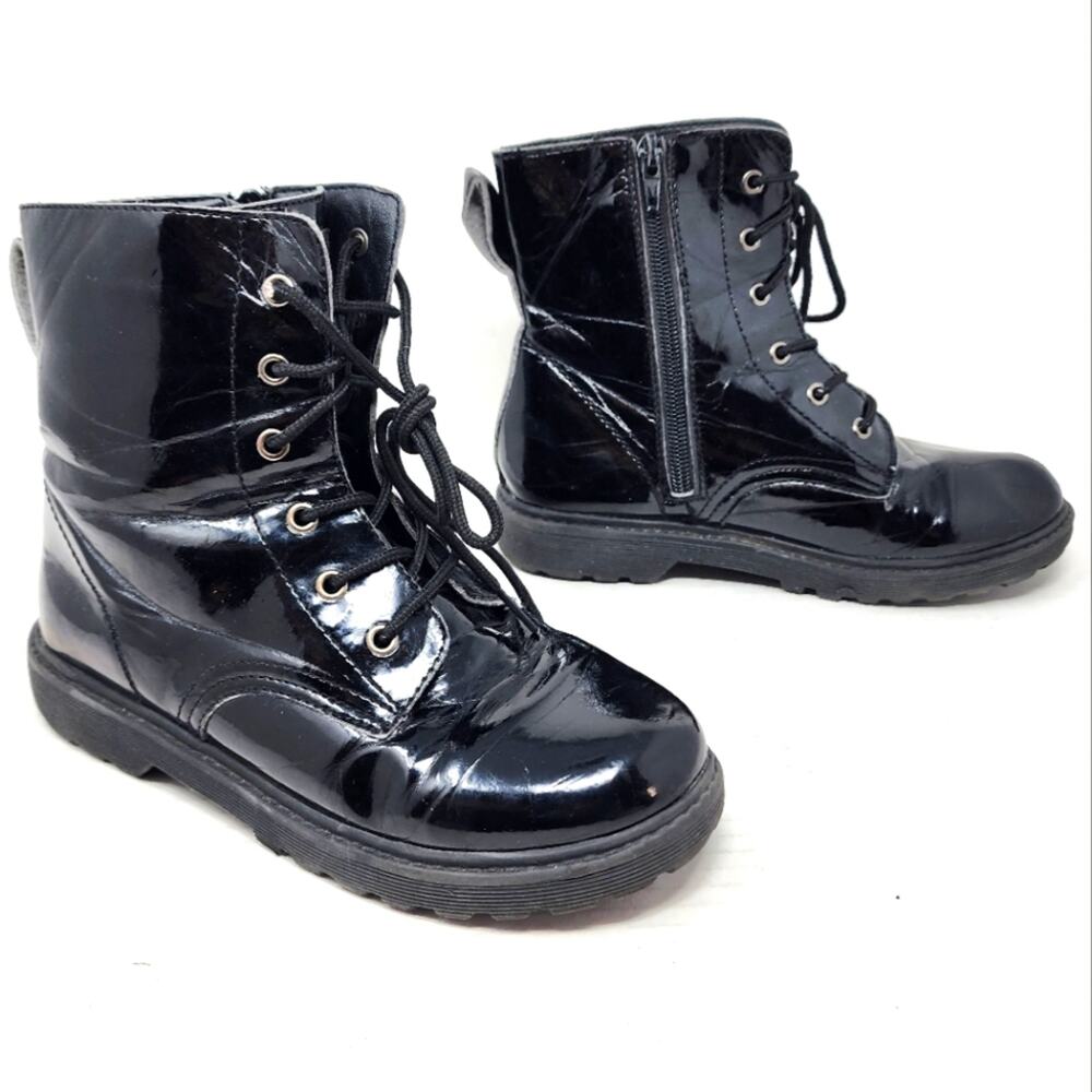 Gotta Flurt Girl's Black Boots Zip Side‎ Comfortable Girls Gifts Women's Size 2